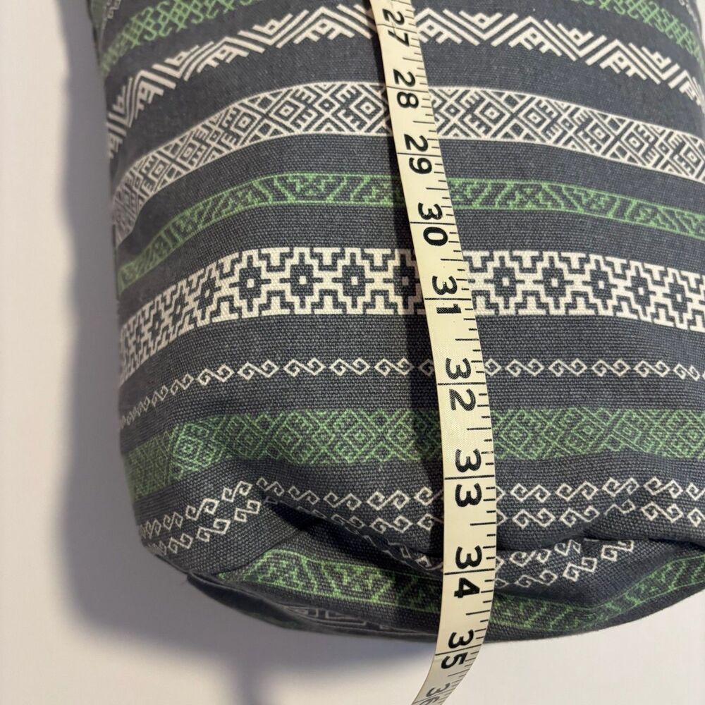Ewedoos Gray Green Boho Pattern Yoga Mat Bag Carrier Strap Canvas Tote Boho - Picture 8 of 12
